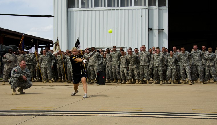 1st Air Cav soldier swings for All Army